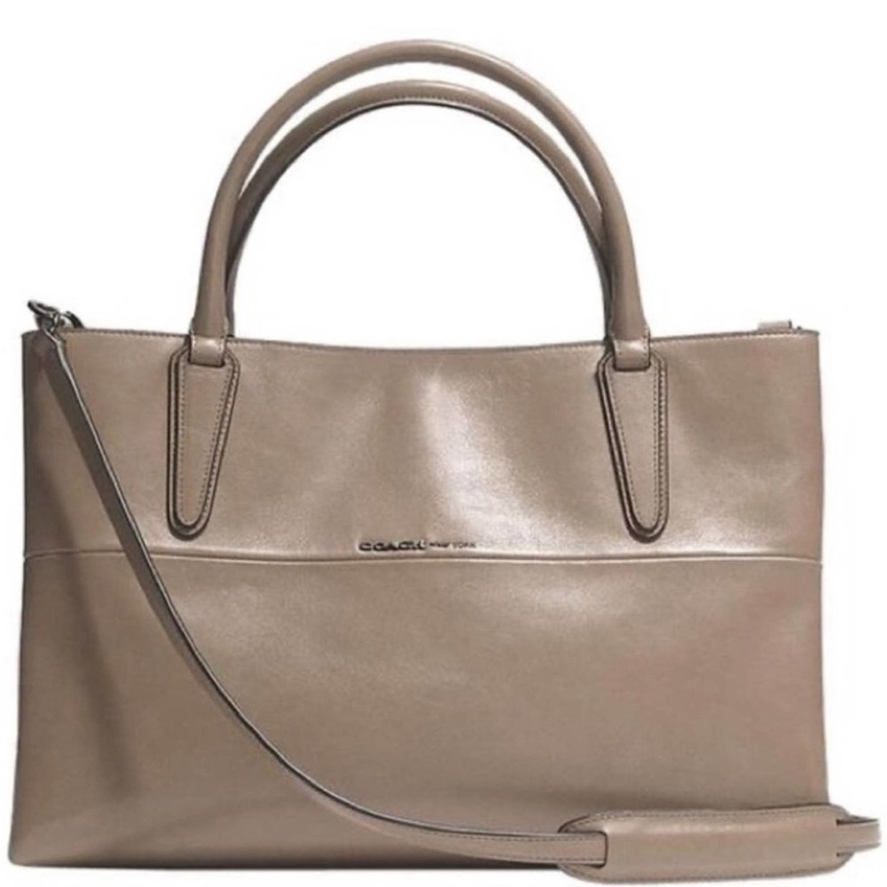 Coach Borough Leather Bag in Taupe
